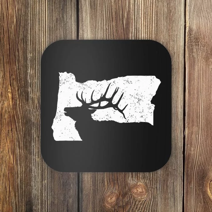 Oregon Elk Hunting Bull Elk State Shape Coaster