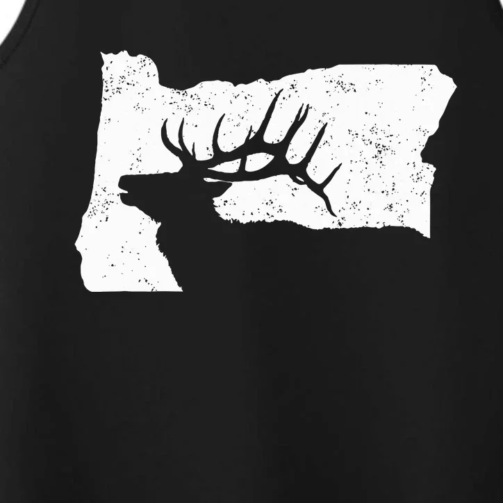 Oregon Elk Hunting Bull Elk State Shape Performance Tank