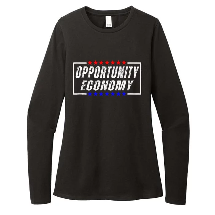 Opportunity Economy Kamala Harris Supporters Womens CVC Long Sleeve Shirt