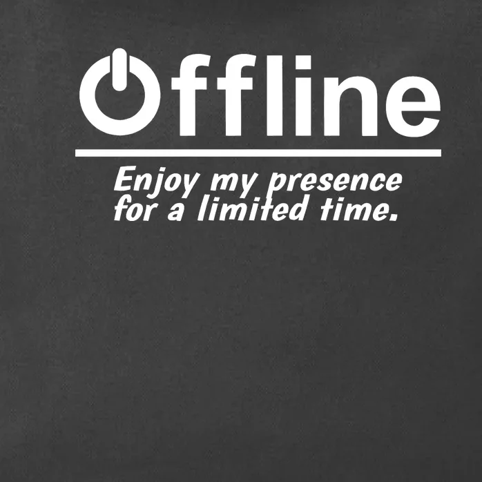 Offline Enjoy My Presence For A Limited Time Zip Tote Bag