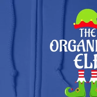 Organized Elf Matching Family Group Christmas Party Xmas Full Zip Hoodie