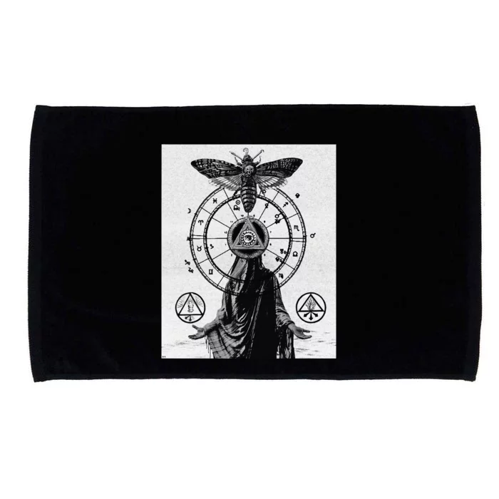 Occult Esoteric Mysticism Gothic Unholy Dark Aesthetic Goth Microfiber Hand Towel