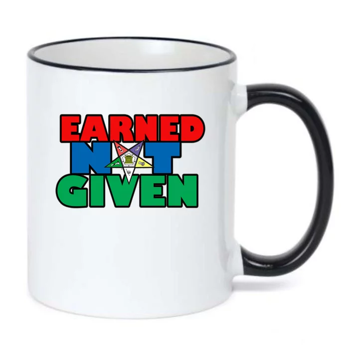 Oes Earned Not Given Gift Funny Gift Black Color Changing Mug