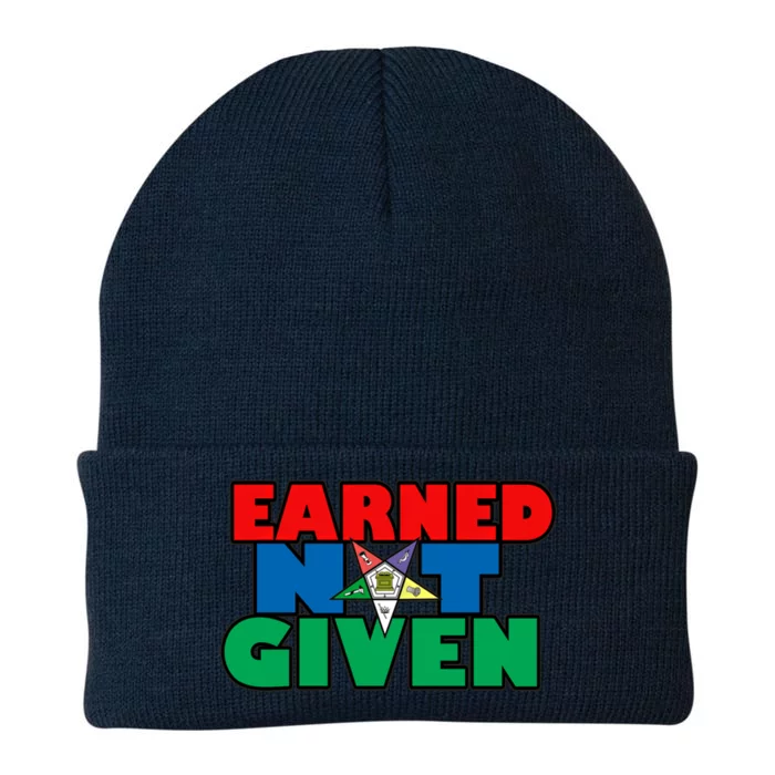 Oes Earned Not Given Gift Funny Gift Knit Cap Winter Beanie