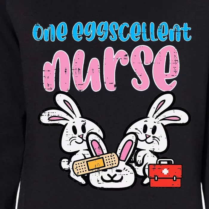 One Eggcellent Nurse Easter Day Bunny Funny Scrub Womens California Wash Sweatshirt