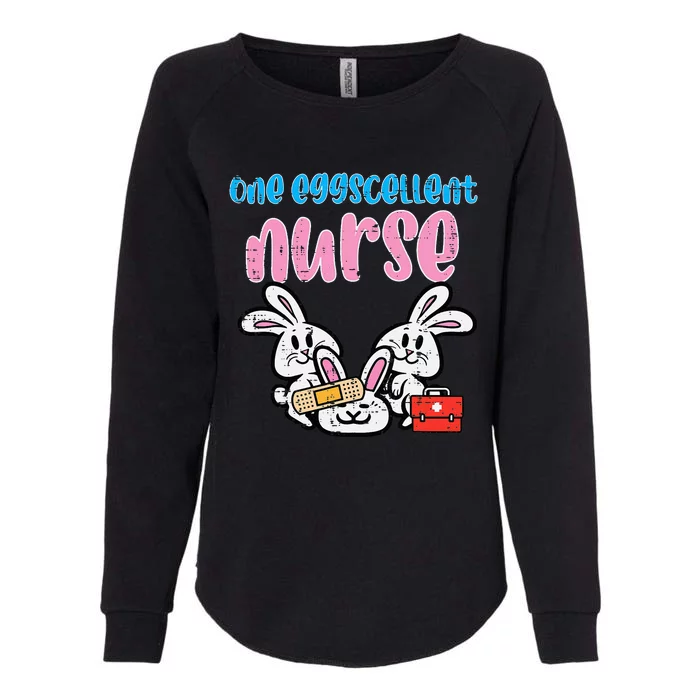 One Eggcellent Nurse Easter Day Bunny Funny Scrub Womens California Wash Sweatshirt