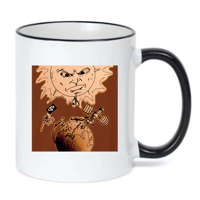 One Eyed Owl Oeo Aliens Warning Black Color Changing Mug