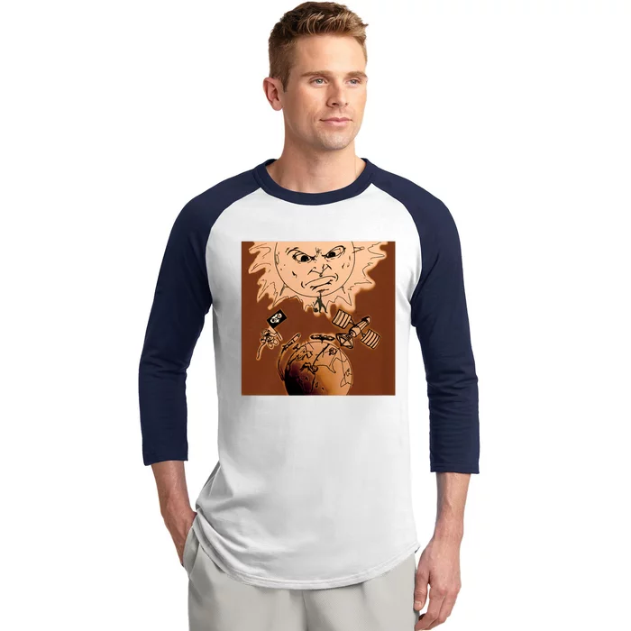 One Eyed Owl Oeo Aliens Warning Baseball Sleeve Shirt