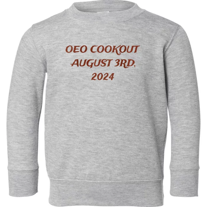 One Eyed Owl Oeo Cookout 2024 Toddler Sweatshirt