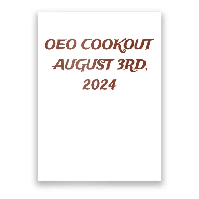 One Eyed Owl Oeo Cookout 2024 Poster