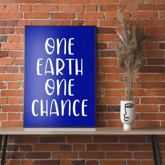 One Earth One Chance Outfit Gift Climate Change Earth Day Gift Poster