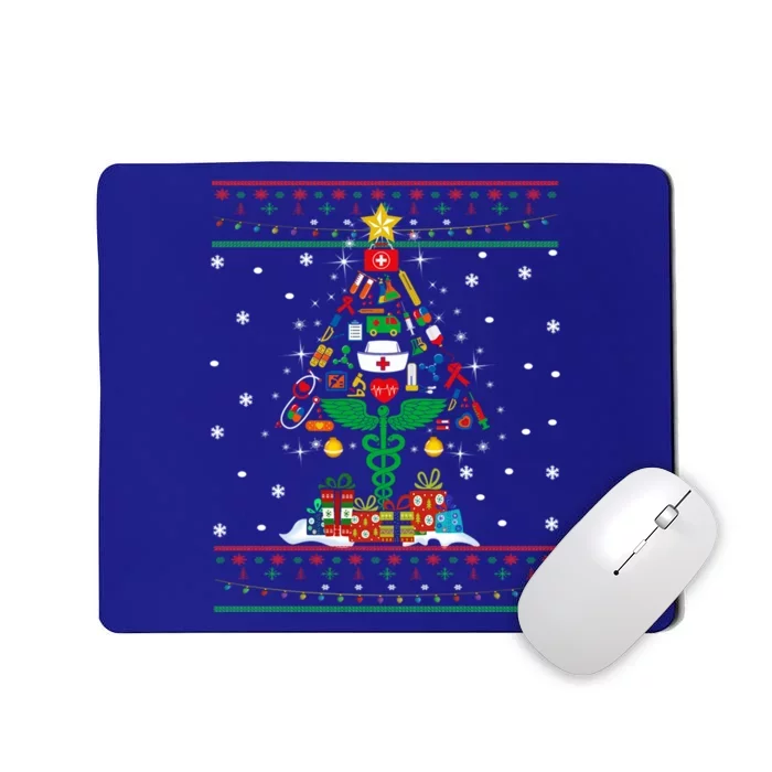 Ob Er School Nicu L And D Nurse Ugly Christmas Tree Sweater Gift Mousepad