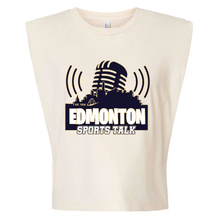 Oilers Edmonton Sports Talk Garment-Dyed Women's Muscle Tee