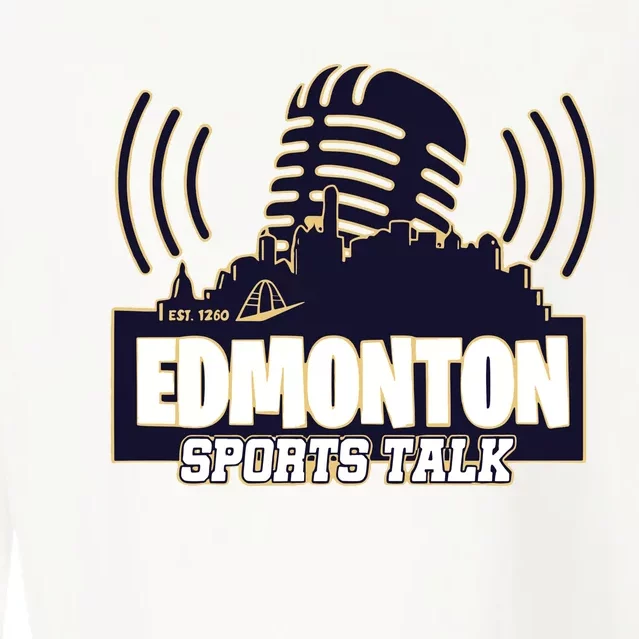 Oilers Edmonton Sports Talk Cropped Pullover Crew