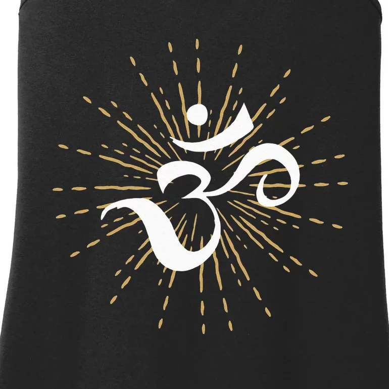 Om Energy Symbol Chakra Mantra Meditation Yoga Ladies Essential Tank