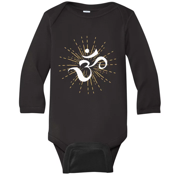 Om Energy Symbol Chakra Mantra Meditation Yoga Baby Long Sleeve Bodysuit