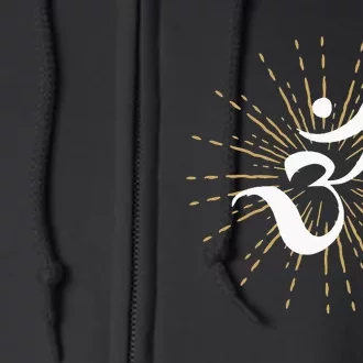 Om Energy Symbol Chakra Mantra Meditation Yoga Full Zip Hoodie