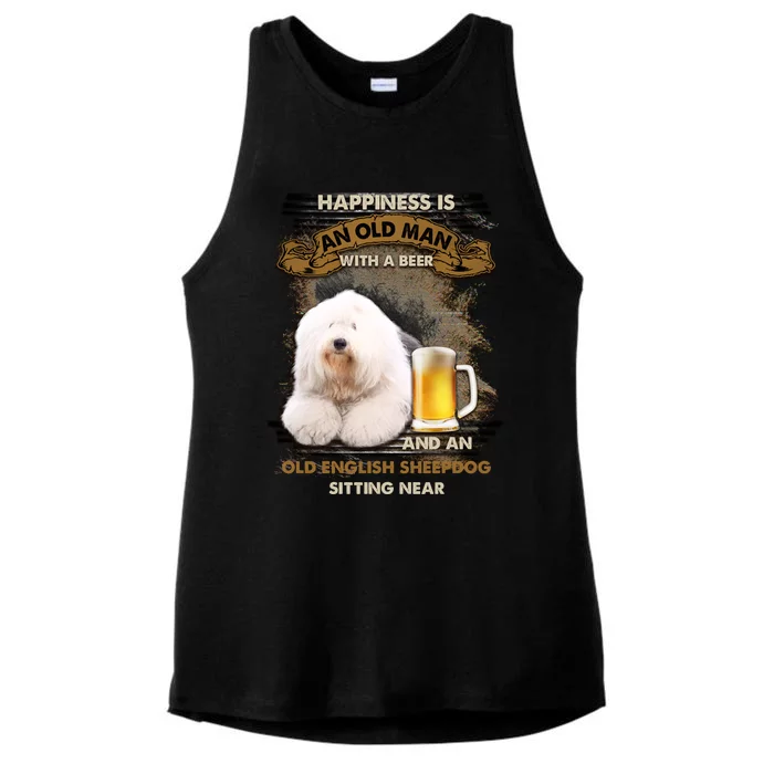 Old English Sheepdog Sitting Near Gift For You Gift Ladies Tri-Blend Wicking Tank