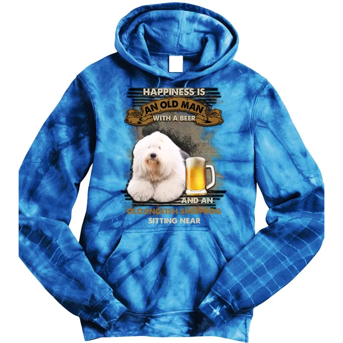 Old English Sheepdog Sitting Near Gift For You Gift Tie Dye Hoodie