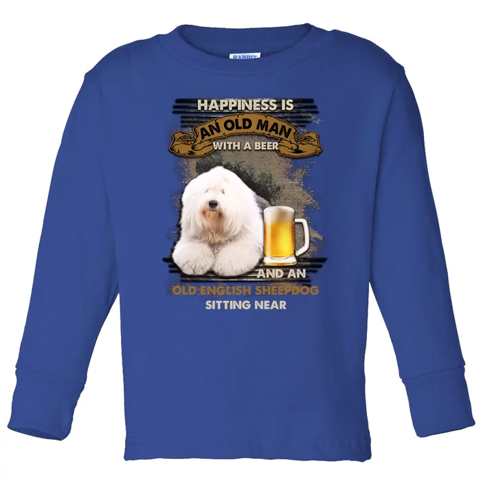 Old English Sheepdog Sitting Near Gift For You Gift Toddler Long Sleeve Shirt