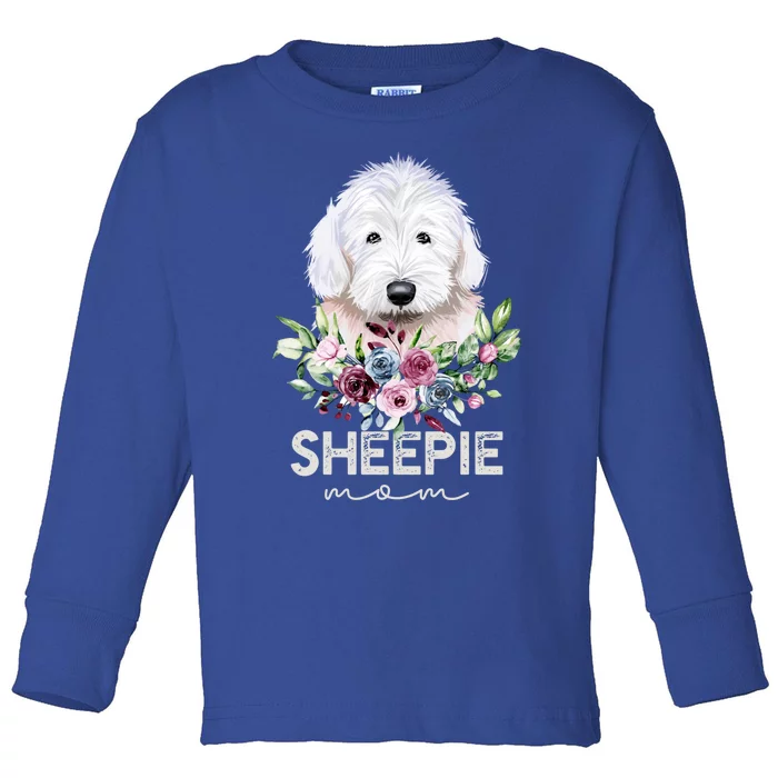 Old English Sheepdog Funny Gift Dog Mama Sheepie Mom Gift Toddler Long Sleeve Shirt