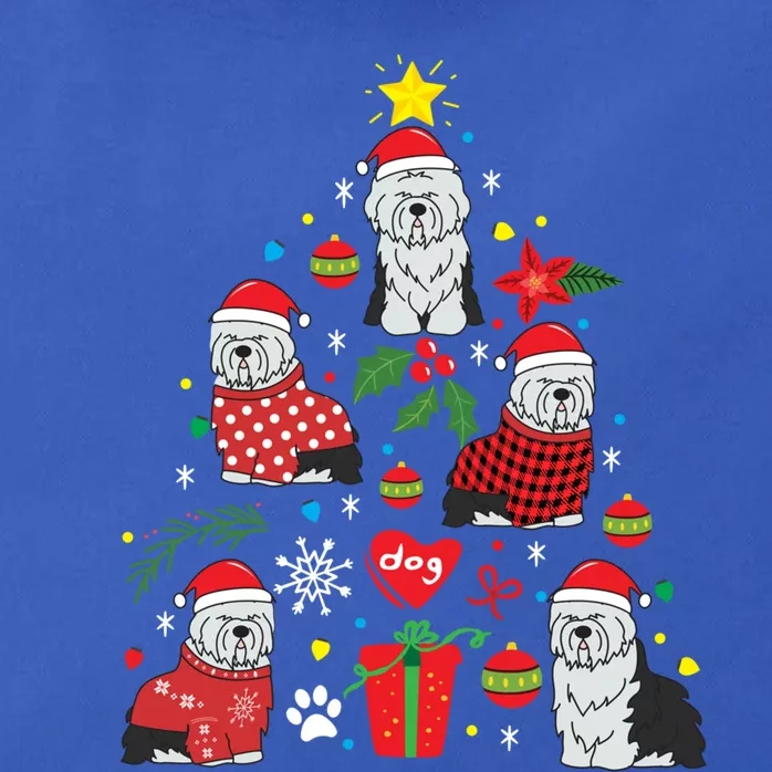 Old English Sheepdog Sheepie Christmas Ornat Tree Gift Zip Tote Bag