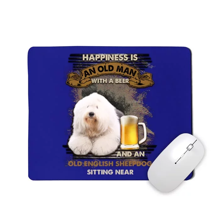 Old English Sheepdog Sitting Near Gift For You Funny Gift Mousepad