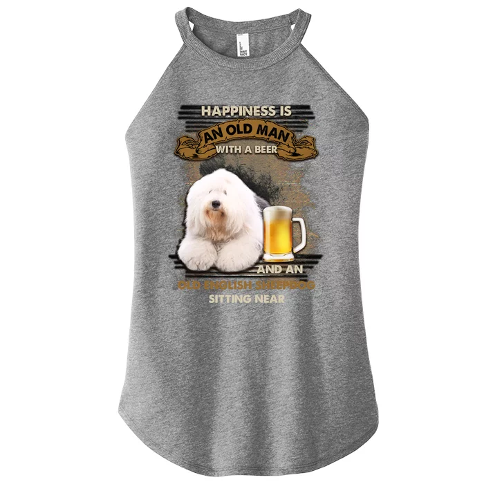 Old English Sheepdog Sitting Near Gift For You Funny Gift Women’s Perfect Tri Rocker Tank