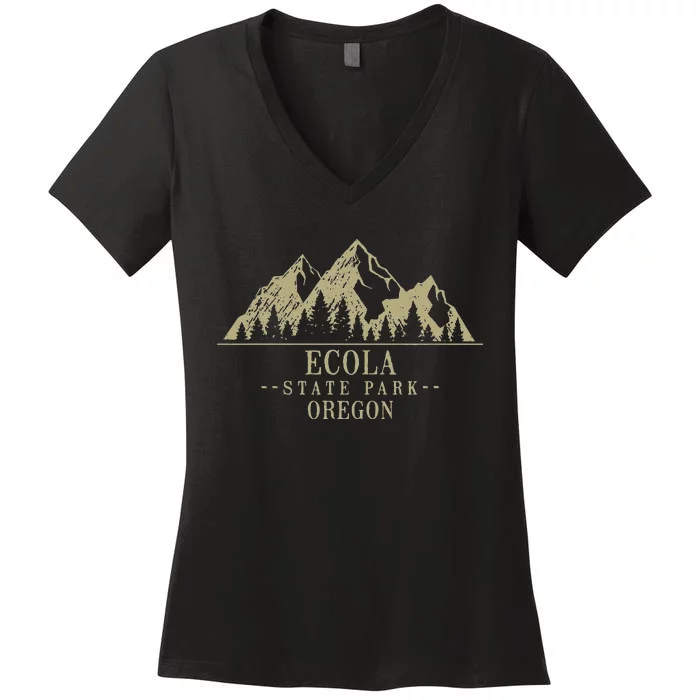 Oregon Ecola State Park Women's V-Neck T-Shirt