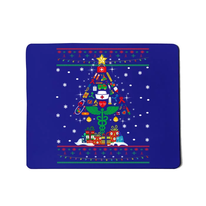 Ob Er School Nicu L And D Nurse Ugly Christmas Tree Sweater Gift Mousepad