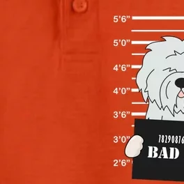 Old English Sheepdog Sheepie Mug Shot Bad Dog Mom Dad Gift Dry Zone Grid Performance Polo