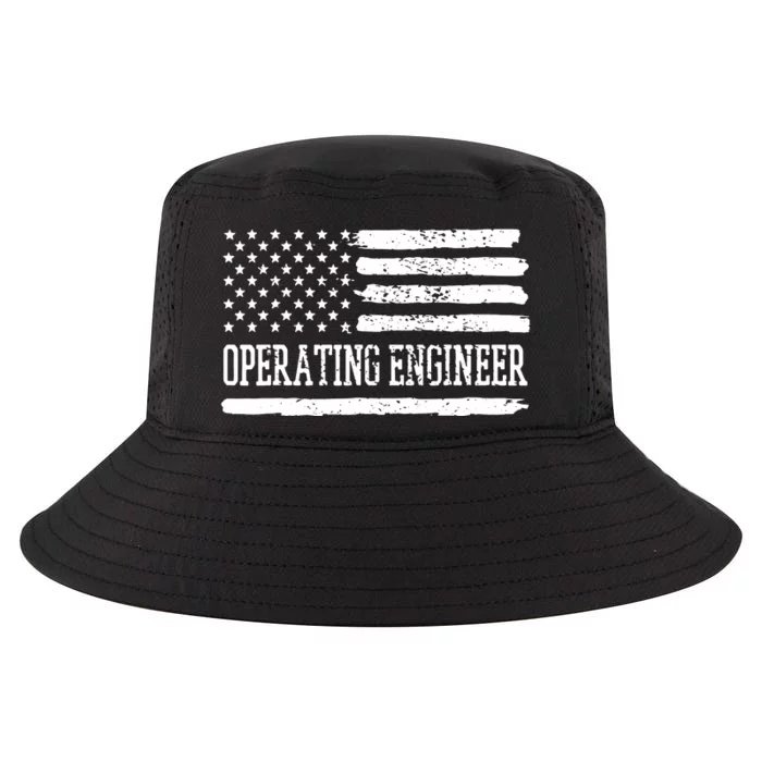 Operating Engineer USA Flag Cool Comfort Performance Bucket Hat