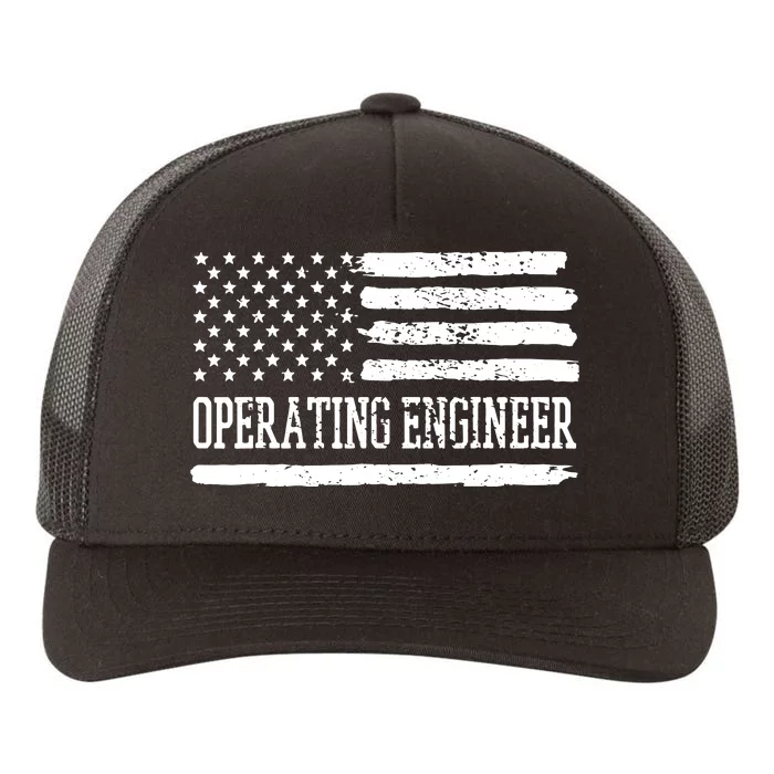 Operating Engineer USA Flag Yupoong Adult 5-Panel Trucker Hat