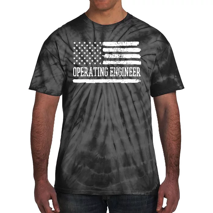 Operating Engineer USA Flag Tie-Dye T-Shirt