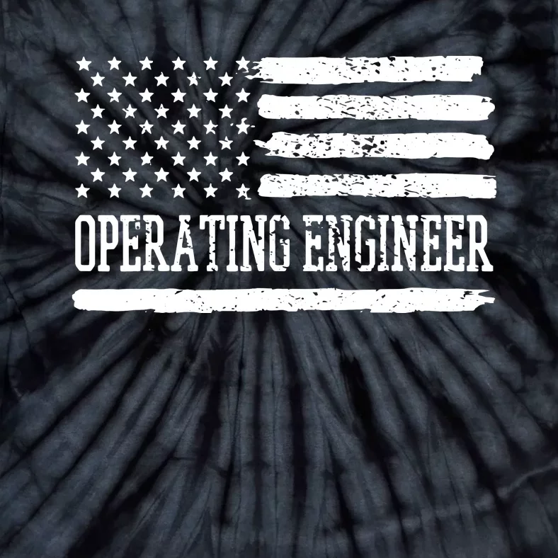 Operating Engineer USA Flag Tie-Dye T-Shirt