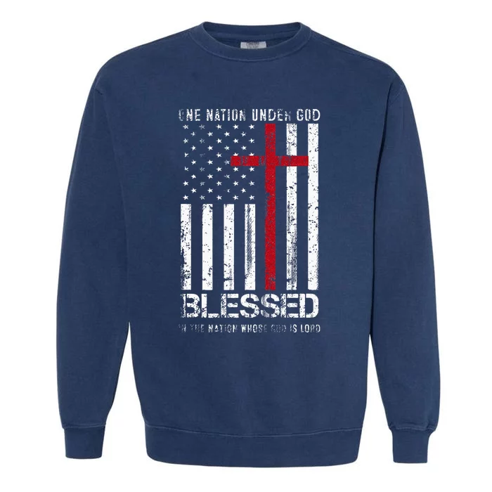 Our First 4th Of July As Mr Mrs Patriot Couple Husband Wife Garment-Dyed Sweatshirt