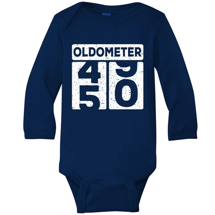 Odometer Funny 50th Birthday Gift Baby Long Sleeve Bodysuit