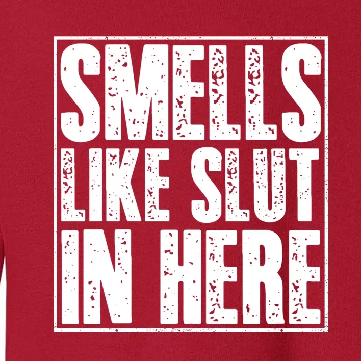 Offensive Funny Adult Humor, Smells Like Slut In Here Toddler Sweatshirt