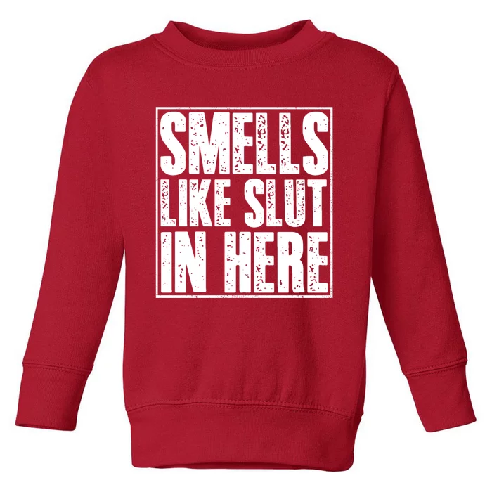 Offensive Funny Adult Humor, Smells Like Slut In Here Toddler Sweatshirt