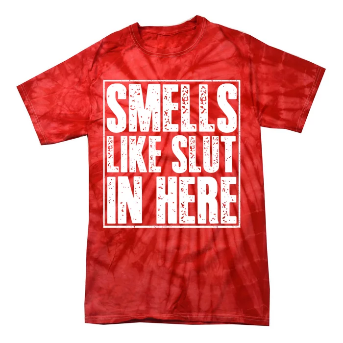 Offensive Funny Adult Humor, Smells Like Slut In Here Tie-Dye T-Shirt