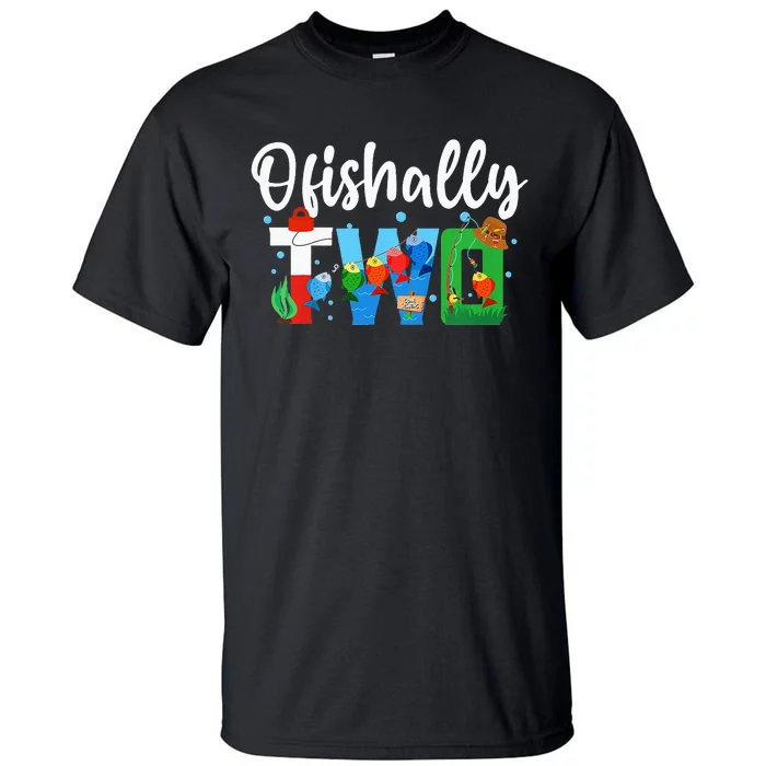 O Fish Ally Two Birthday Decorations 2 Year Old Tall T-Shirt