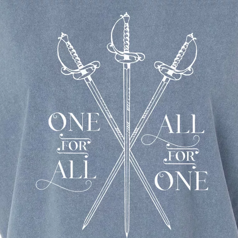 One For All All For One The Three Musketeers Literary Garment-Dyed Women's Muscle Tee