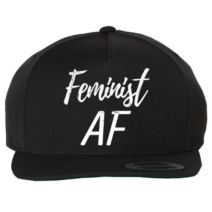 Original Feminist Af Funny Sarcastic Saying Novelty Humor Gift Wool Snapback Cap