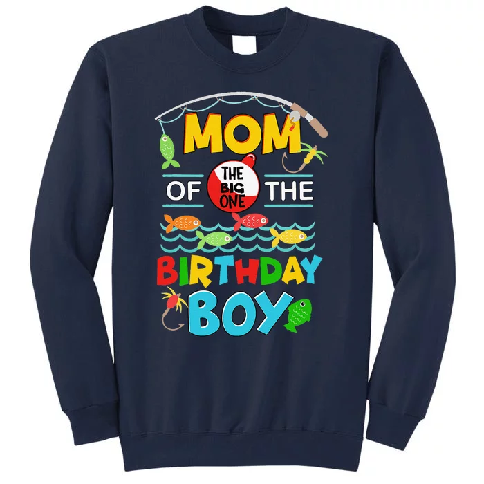 O Fish Ally One Birthday Outfit Mom Of The Birthday Tall Sweatshirt