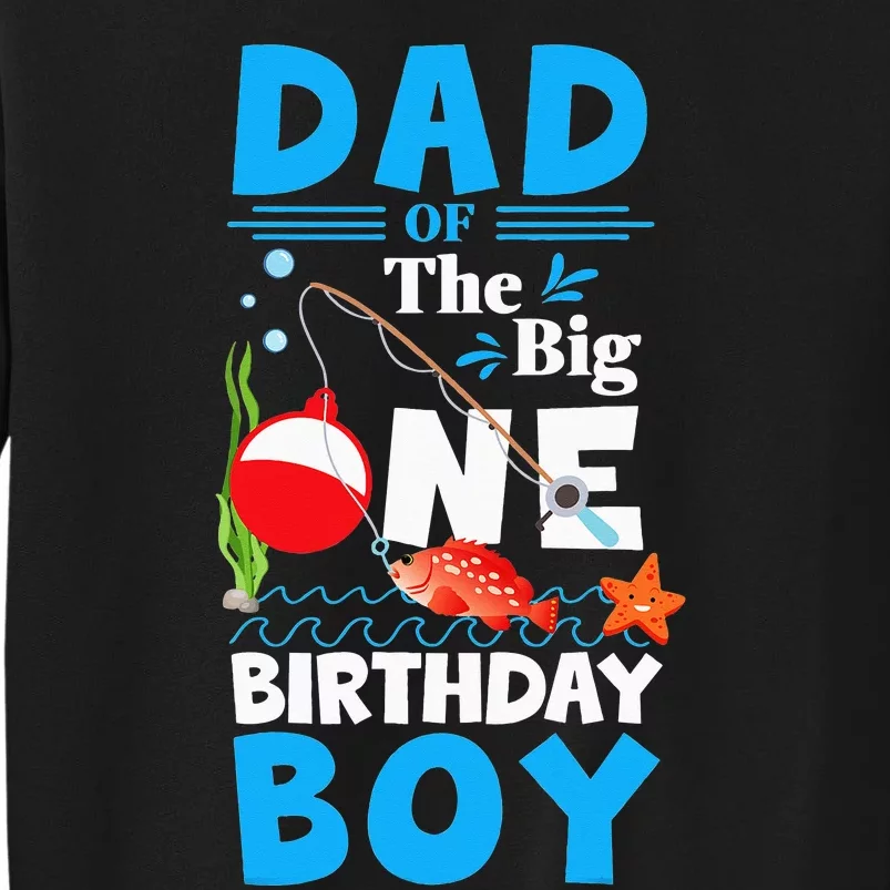 O Fish Ally One Birthday Outfit Dad Of The Birthday Sweatshirt