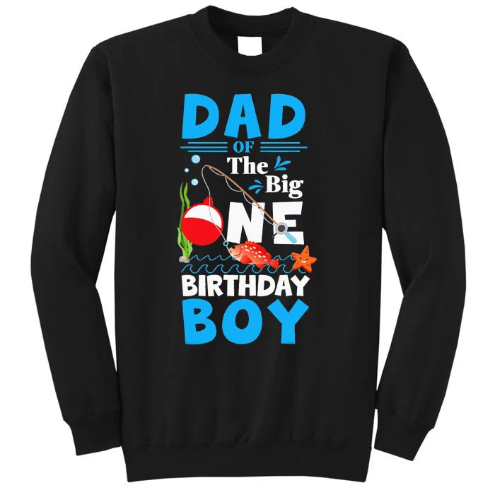 O Fish Ally One Birthday Outfit Dad Of The Birthday Sweatshirt