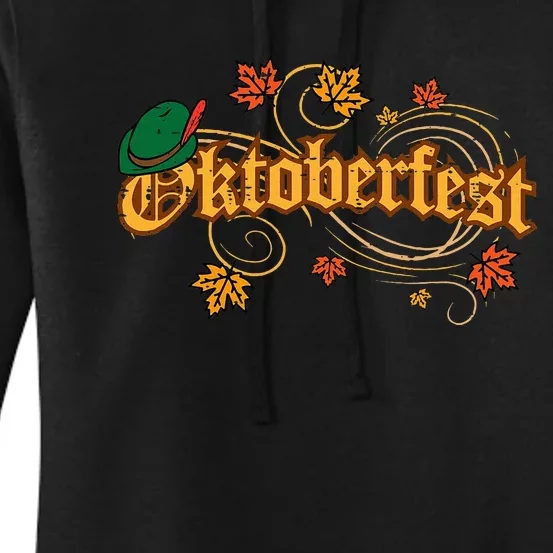 Oktoberfest Fall Autumn Leaves German Costume Women's Pullover Hoodie