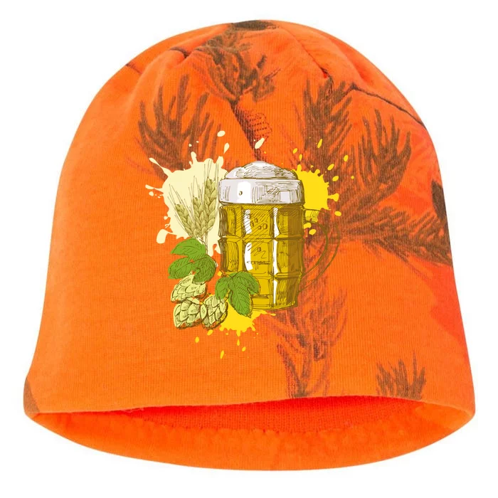 Oktoberfest Fall Autumn Beer Splatter Kati - Camo Knit Beanie