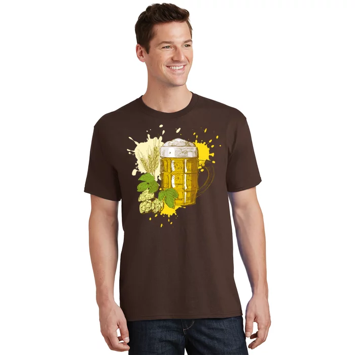 Oktoberfest Fall Autumn Beer Splatter T-Shirt