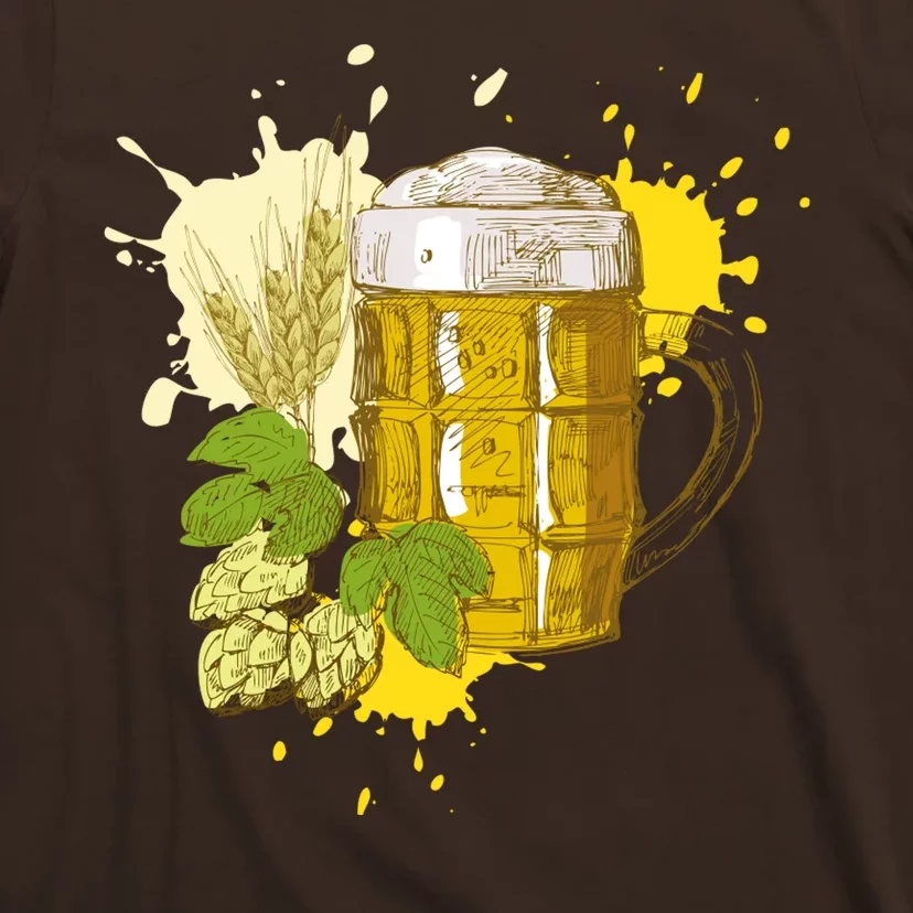 Oktoberfest Fall Autumn Beer Splatter T-Shirt